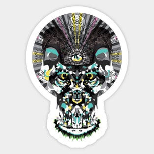 The Higher Primate - Psychedelic Mandala - Camouflage Special Edition Sticker